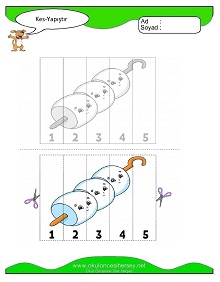 Kes Yapıştır Çalışma Sayfaları